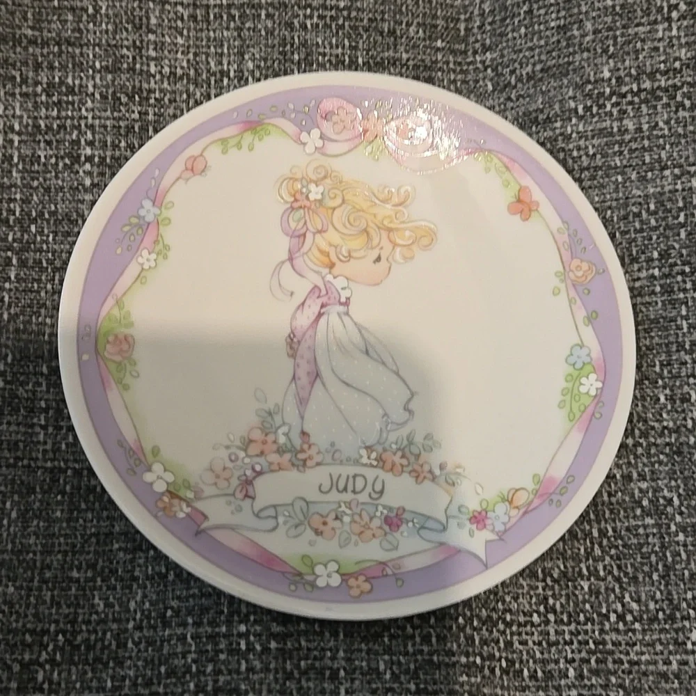 Retired Design Precious moments meaning of the name Judy trinket plate